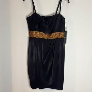 Chetta B Evening Embellished Cocktail Sheath Dress Dark Plum Size 6 NWT